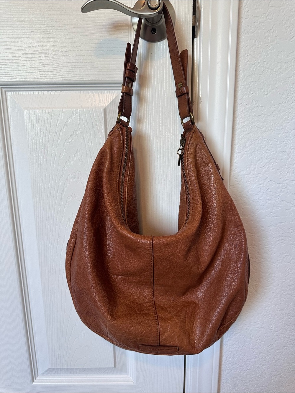 Lucky Brand Cognac Brown Leather Hobo Bag - Picture 12 of 16